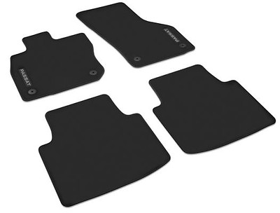 Textilfußmatten vorne und hinten, Premium mit Schriftzug, Schwarz, Linkslenker, PR:L0L