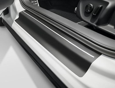 Schutzfolie für Einstiegsleiste	  Schwarz/Silber, vorne und hinten