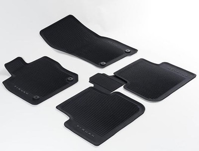 Allwetterfußmatten  vorne und hinten, Schwarz, mit Schriftzug, Linkslenker, PR:L0L