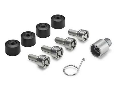 Radschraubenschlosssatz	M12x1,5x26´, fester Kegelbund Radschraubenschlosssatz	M12x1,5x26´, fester Kegelbund