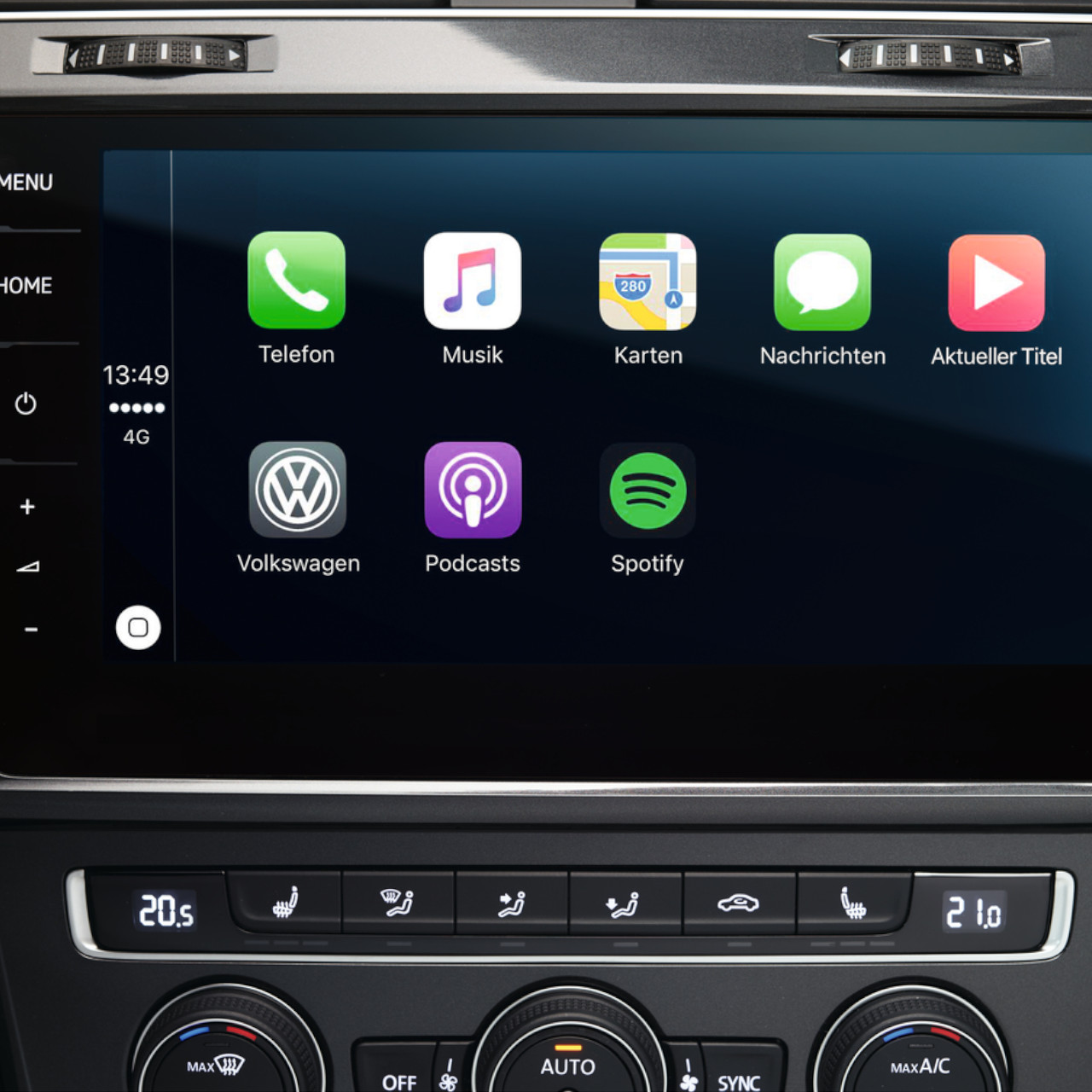 VW Golf 8 Infotainment-Display und Audio