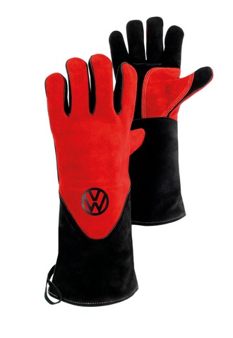 VW T1 Bus Grillhandschuhe in Geschenkbox Rindsleder (Paar)