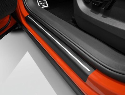 Schutzfolie für Einstiegsleiste	  Schwarz/Silber, vorne und hinten