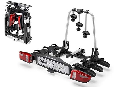 Fahrradträger Compact III: für Anhängevorrichtung, 3 Fahrräder, klappbar, faltbar, Linkslenker Fahrradträger Compact III: für Anhängevorrichtung, 3 Fahrräder, klappbar, faltbar, Linkslenker