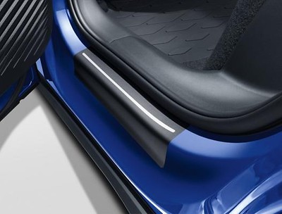 Original VW Caddy Schutzfolie Einstiegsleiste schwarz silber Tür Schutz  Folie
