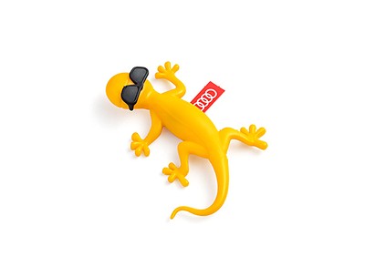 Duftgecko gelb mit Sonnenbrille, fruchtig Duftgecko gelb mit Sonnenbrille, fruchtig