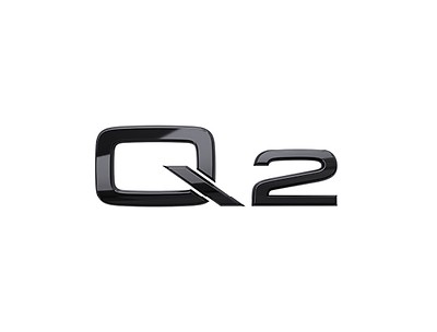 Modellbezeichnung Q2 in Schwarz für das Heck Modellbezeichnung Q2 in Schwarz für das Heck