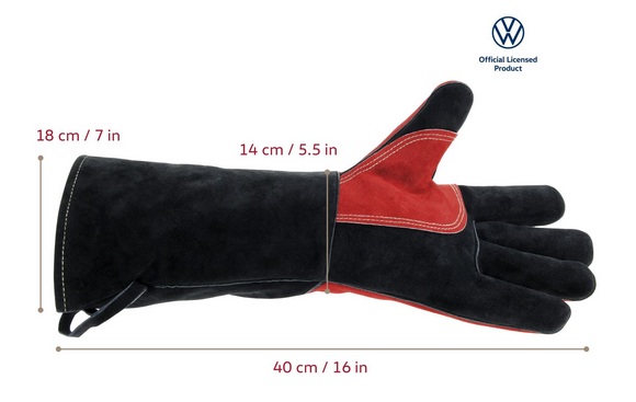 VW T1 Bus Grillhandschuhe in Geschenkbox Rindsleder (Paar)