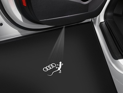 Einstiegs-LED Audi Ringe mit Gecko für Fahrzeuge mit LED-Einstiegsleuchten Einstiegs-LED Audi Ringe mit Gecko für Fahrzeuge mit LED-Einstiegsleuchten