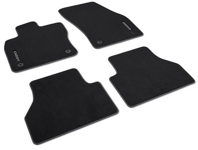 Textilfußmatten vorne und hinten, Schwarz/Grau, Premium, Linkslenker